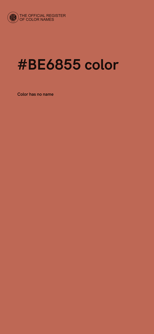 #BE6855 color image