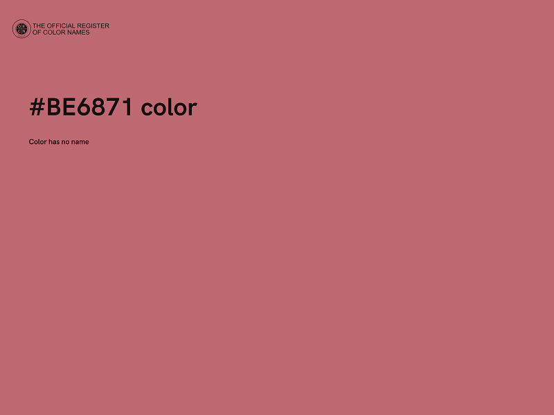 #BE6871 color image