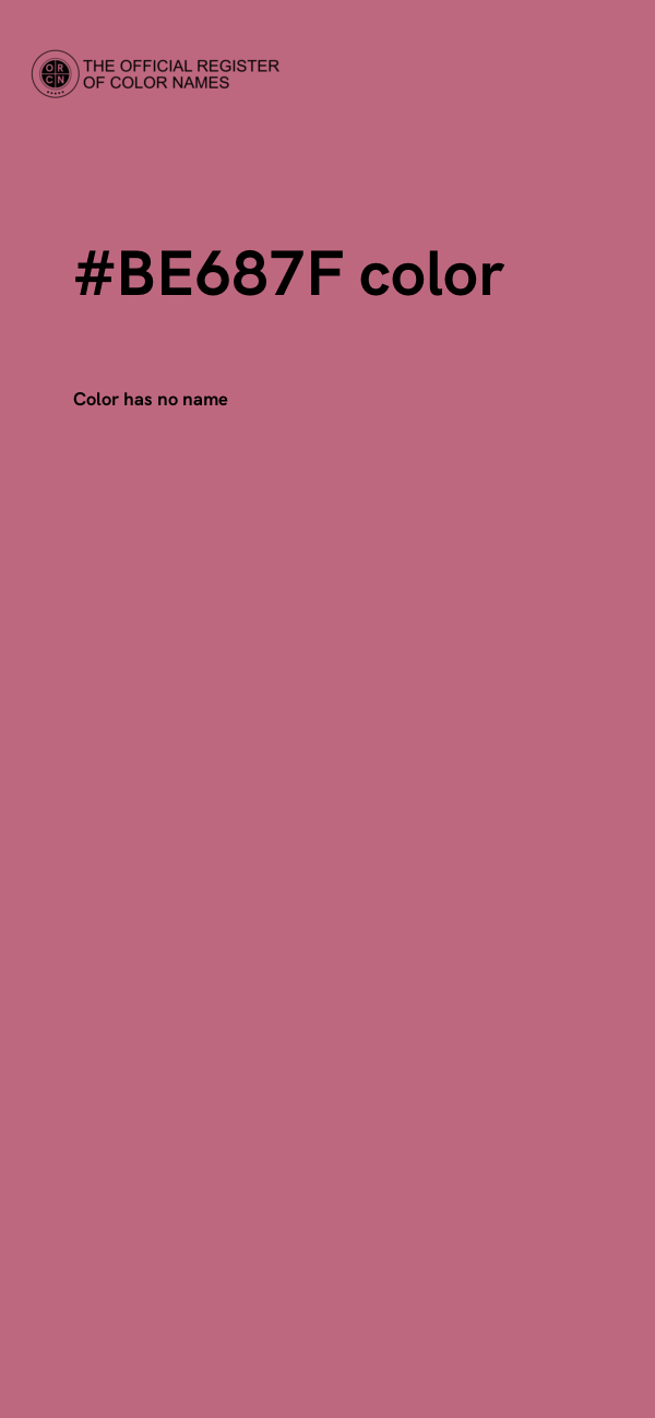 #BE687F color image
