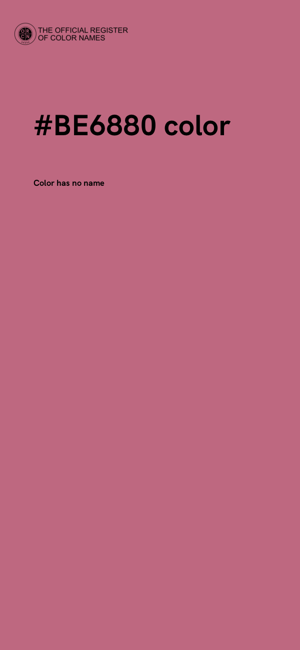 #BE6880 color image