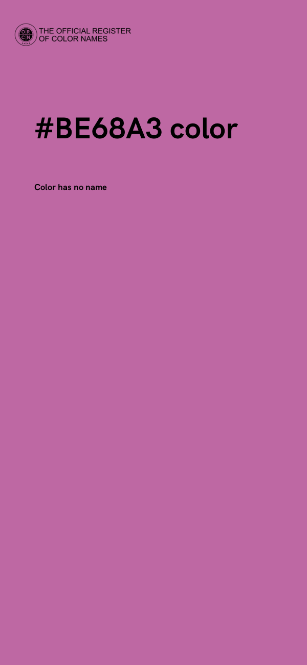 #BE68A3 color image