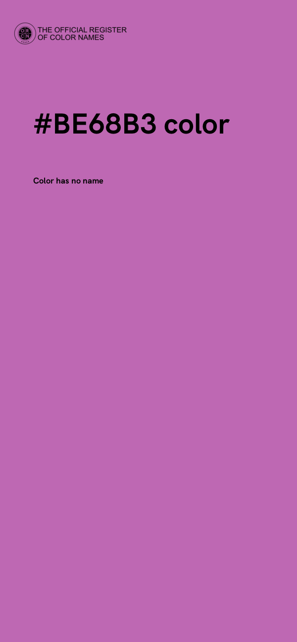 #BE68B3 color image