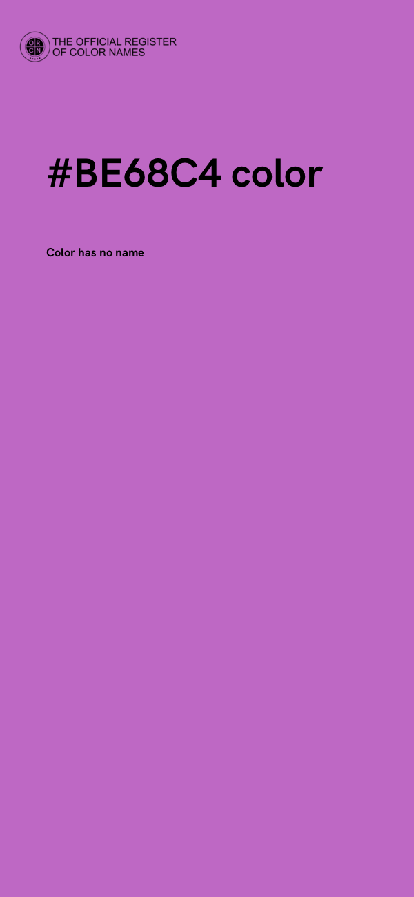 #BE68C4 color image