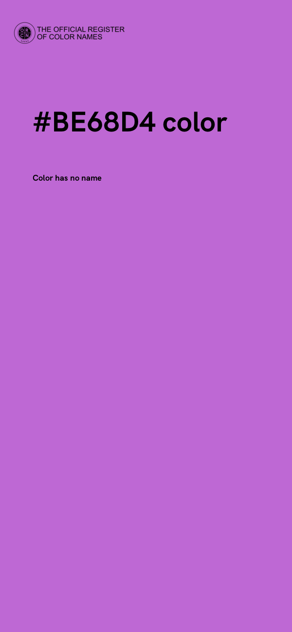 #BE68D4 color image
