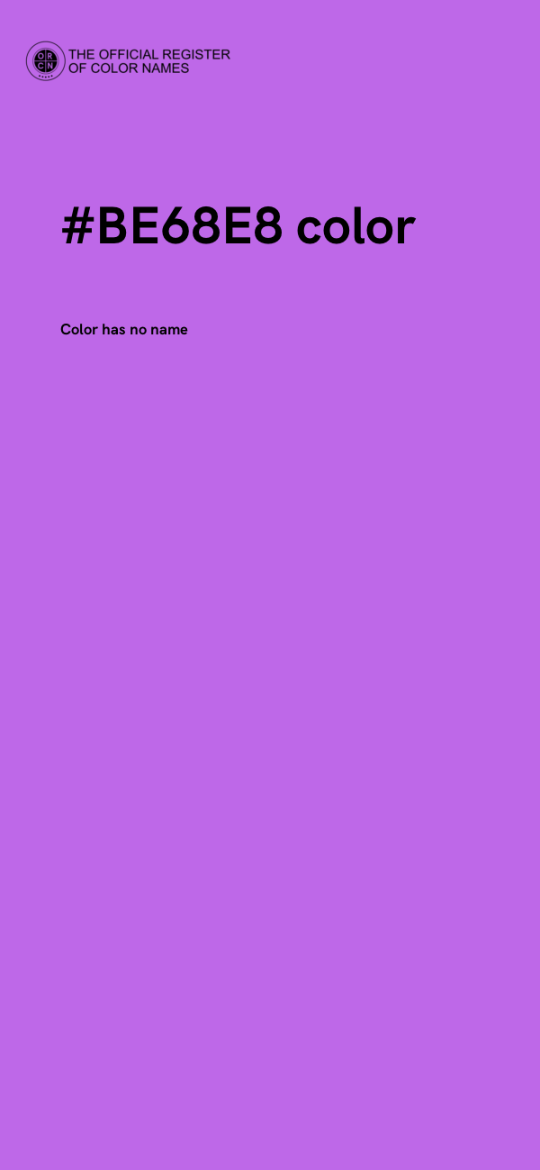 #BE68E8 color image