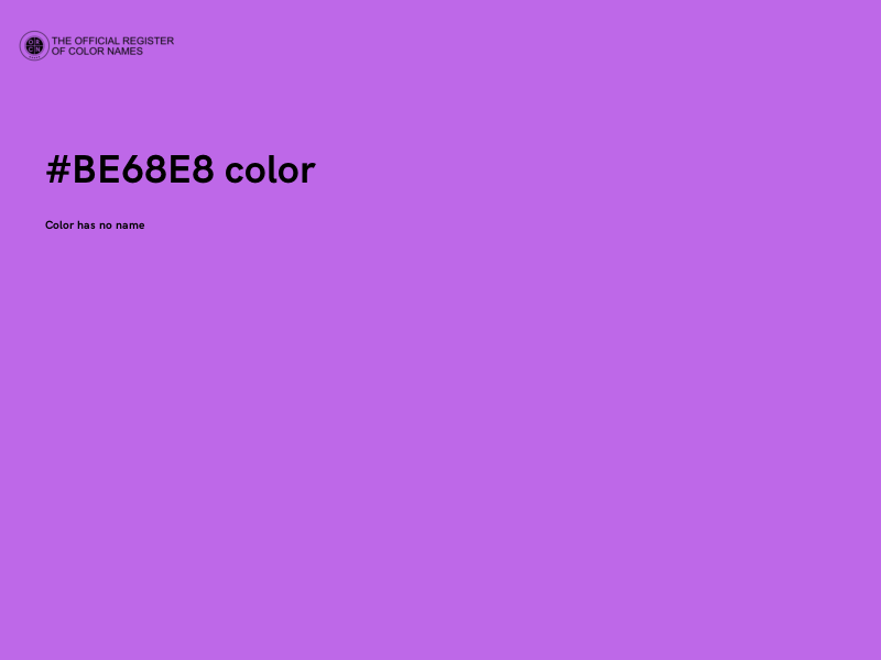 #BE68E8 color image
