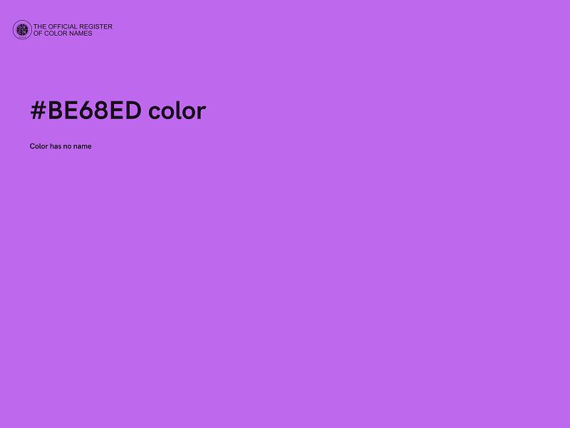 #BE68ED color image