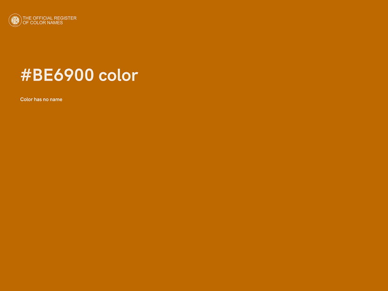 #BE6900 color image