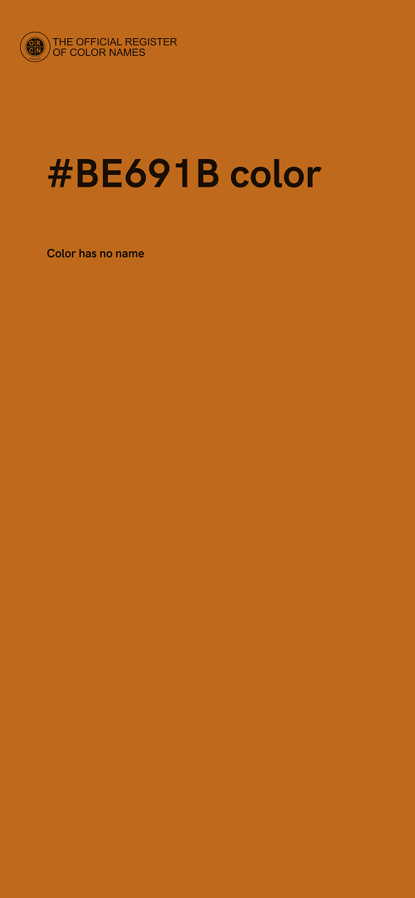 #BE691B color image