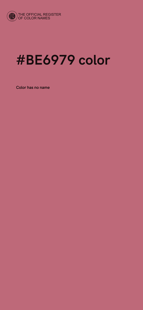 #BE6979 color image