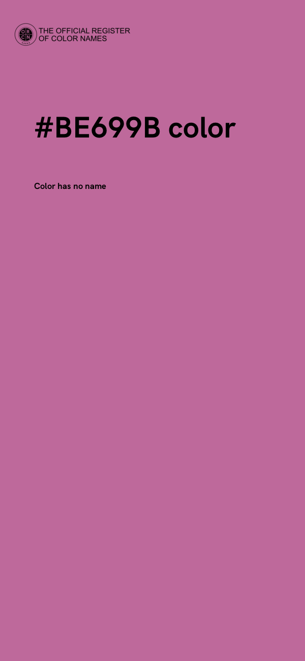 #BE699B color image