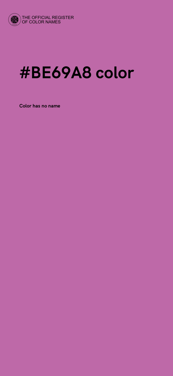 #BE69A8 color image