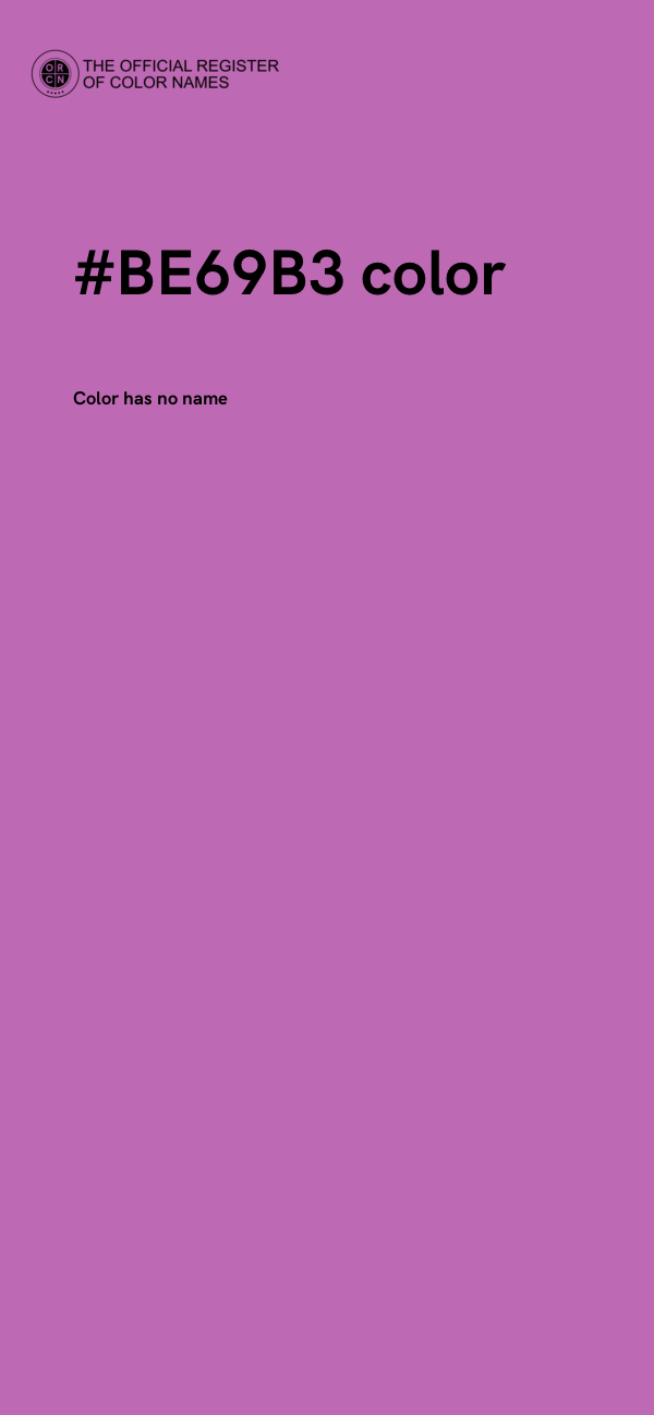 #BE69B3 color image
