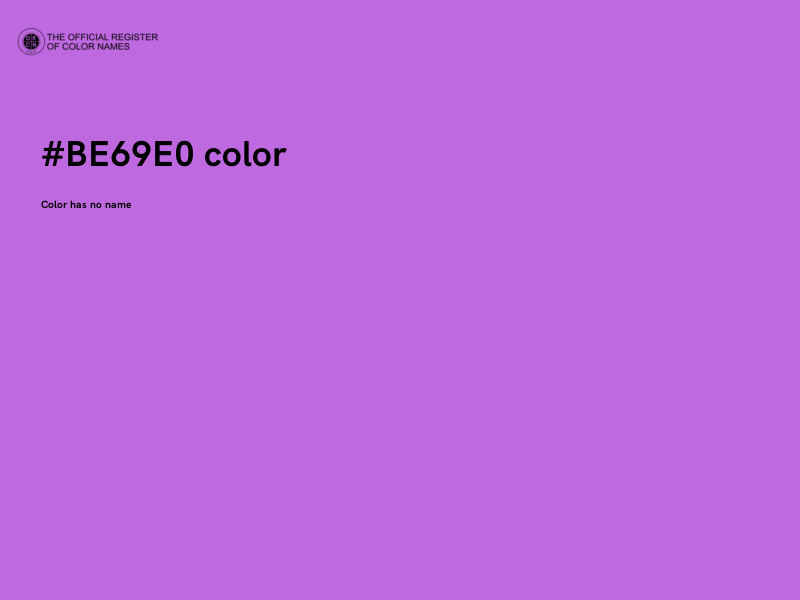 #BE69E0 color image