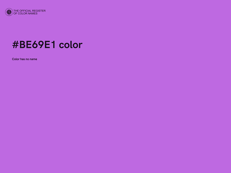 #BE69E1 color image