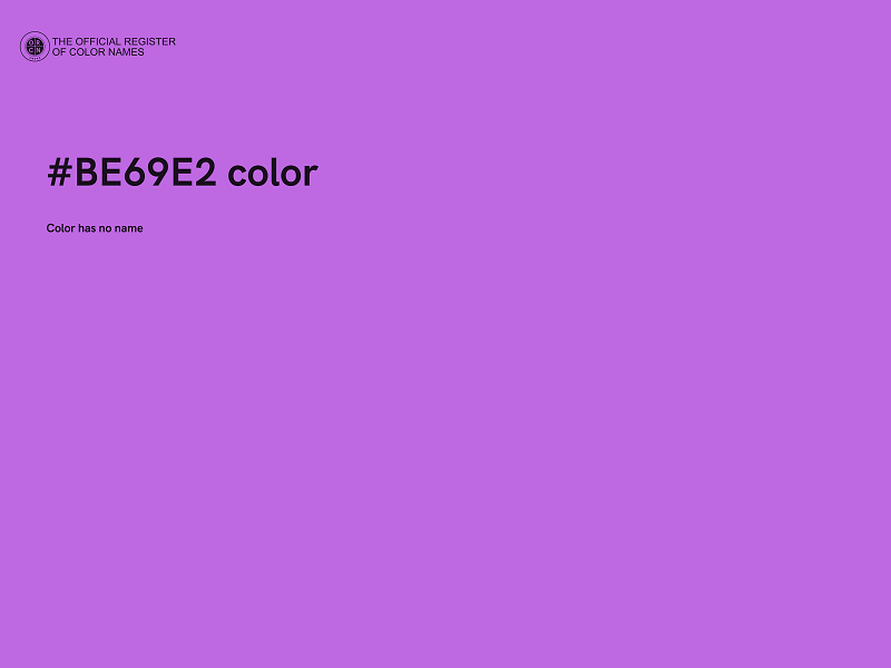 #BE69E2 color image