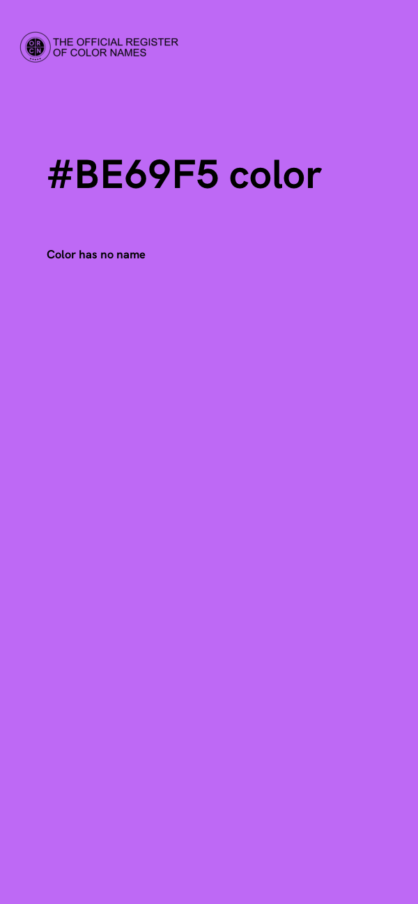 #BE69F5 color image