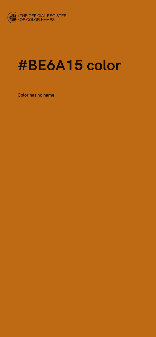 #BE6A15 color image