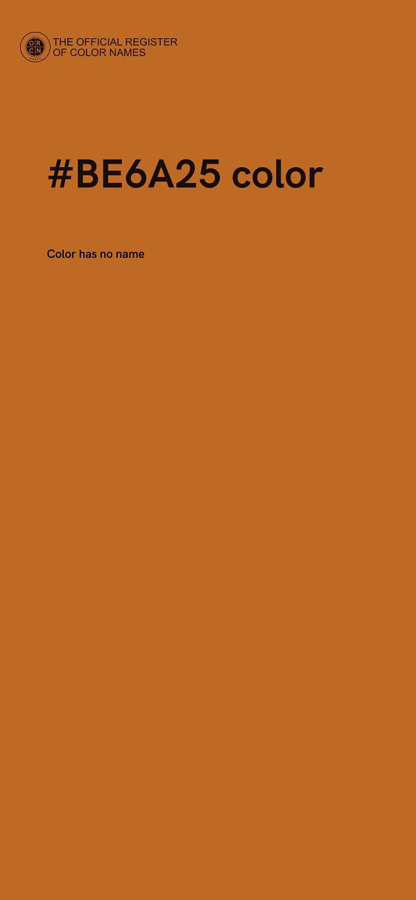 #BE6A25 color image