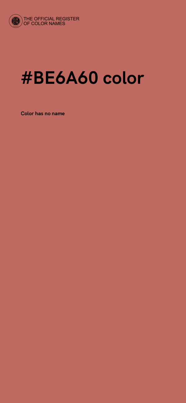 #BE6A60 color image