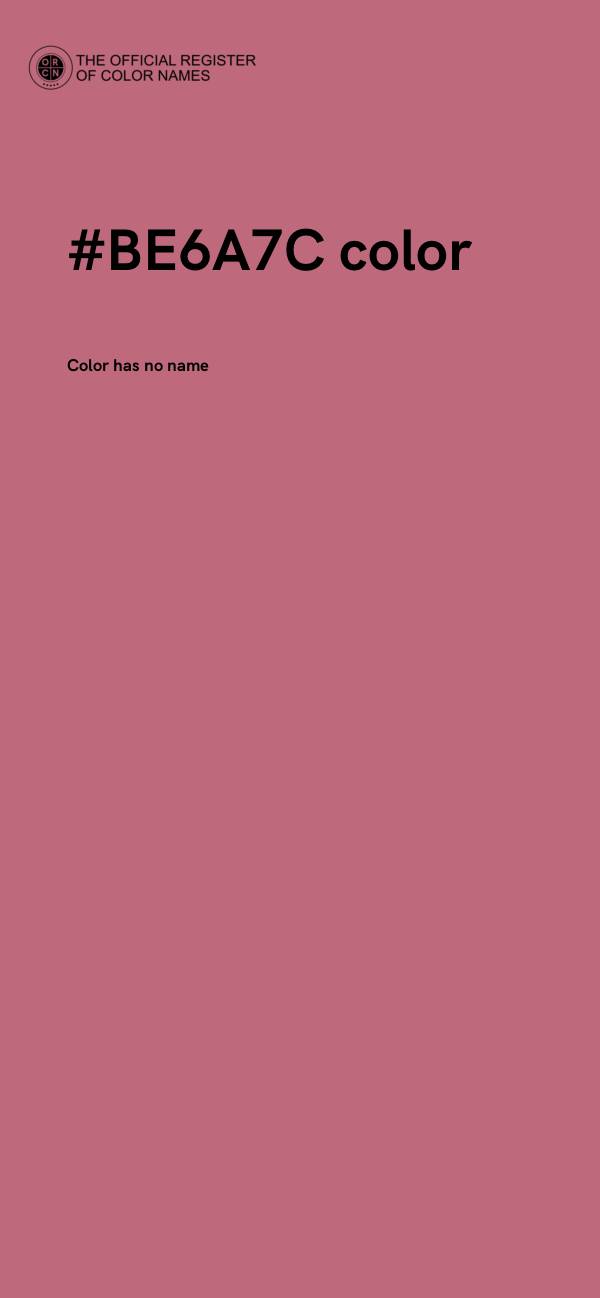 #BE6A7C color image