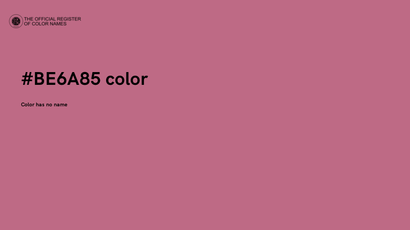 #BE6A85 color image