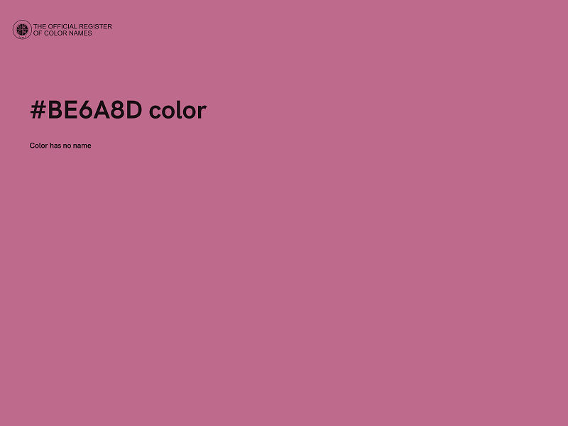 #BE6A8D color image