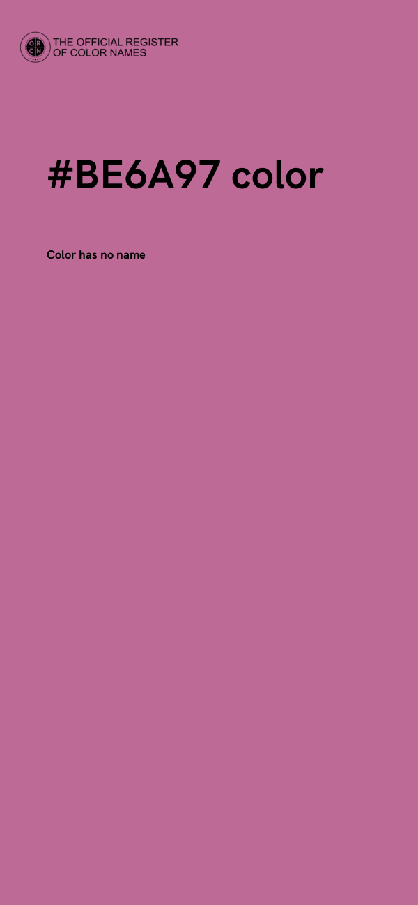#BE6A97 color image
