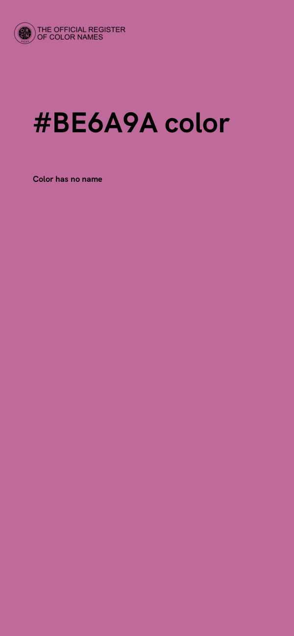 #BE6A9A color image