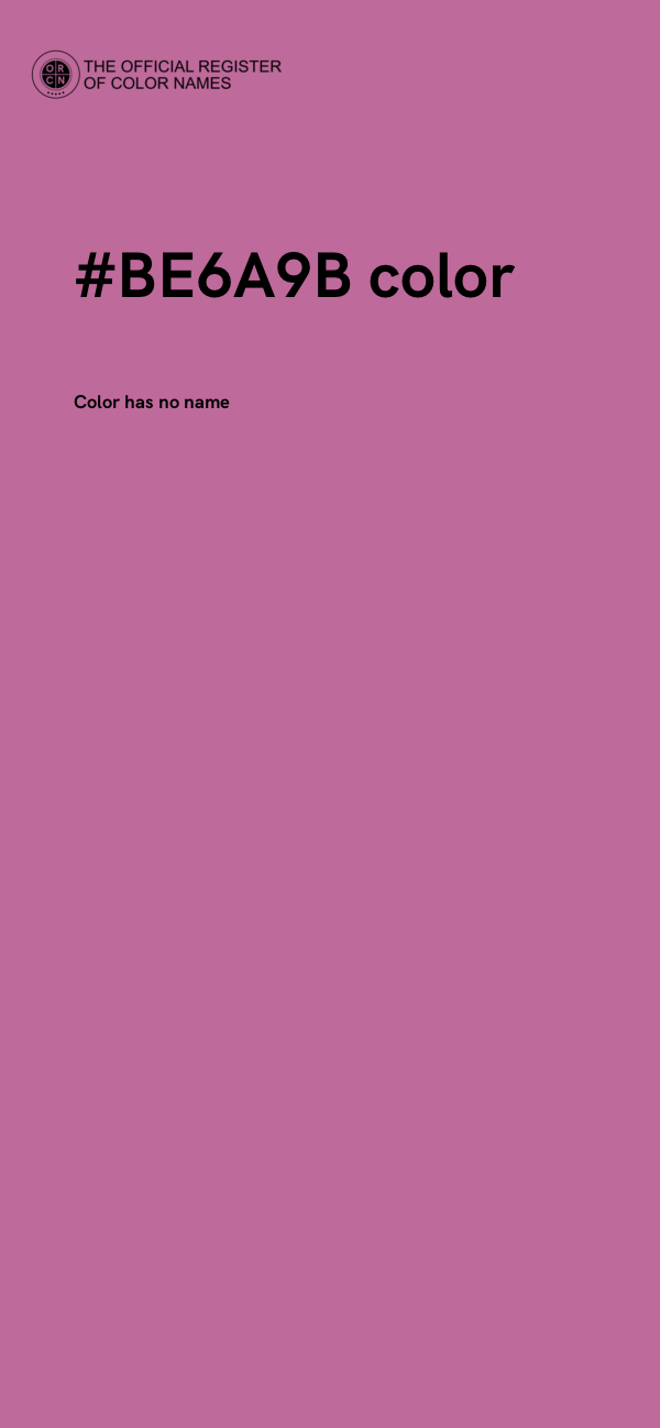 #BE6A9B color image