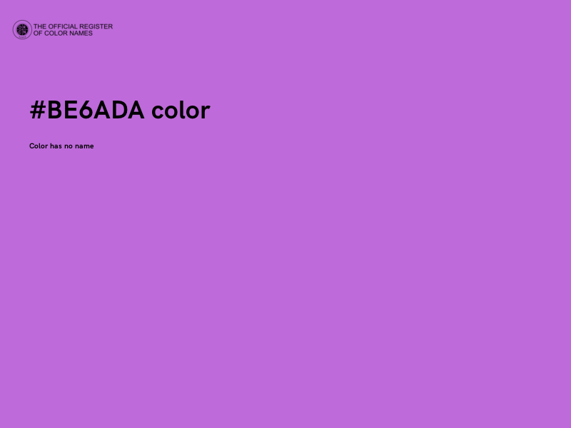 #BE6ADA color image