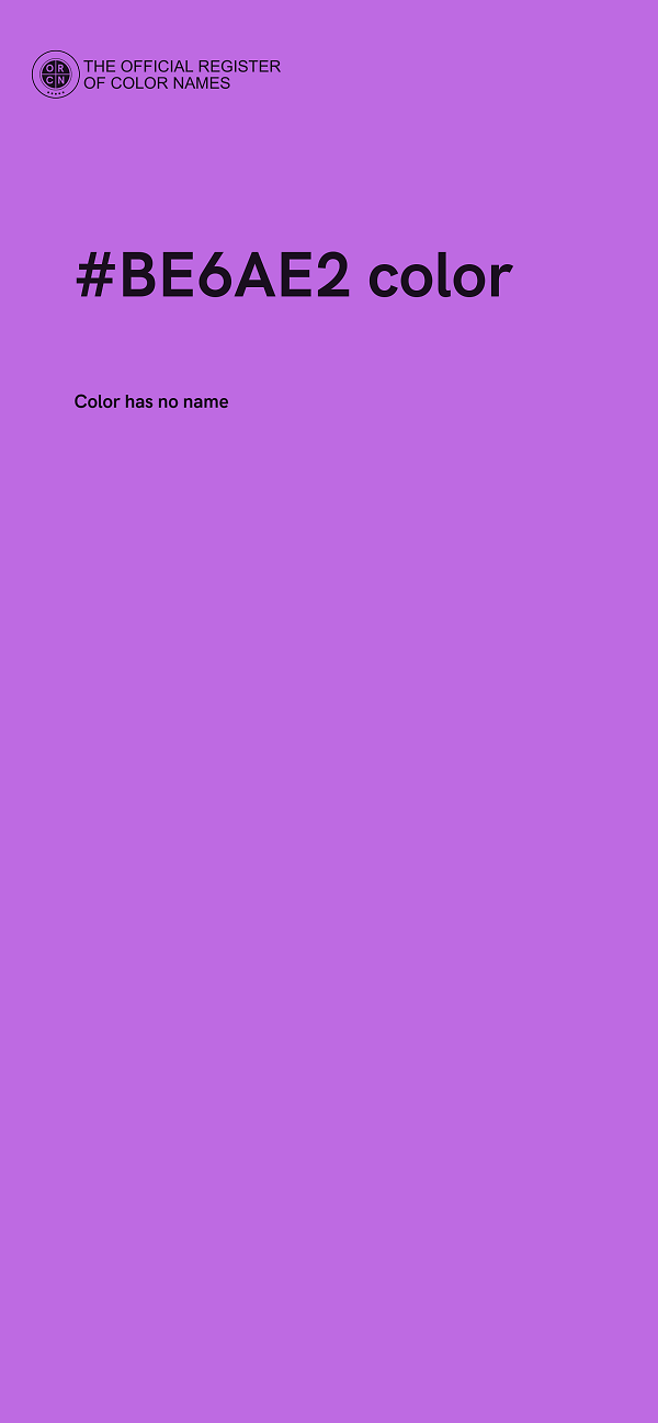 #BE6AE2 color image
