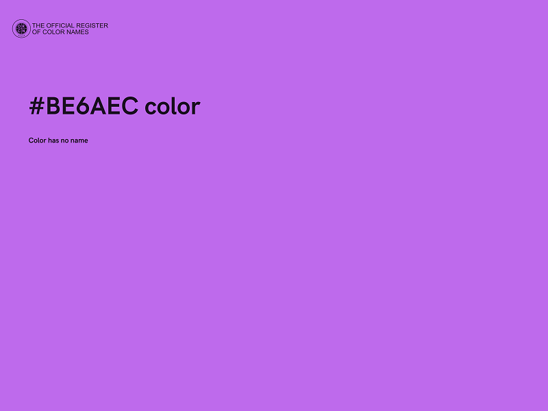 #BE6AEC color image