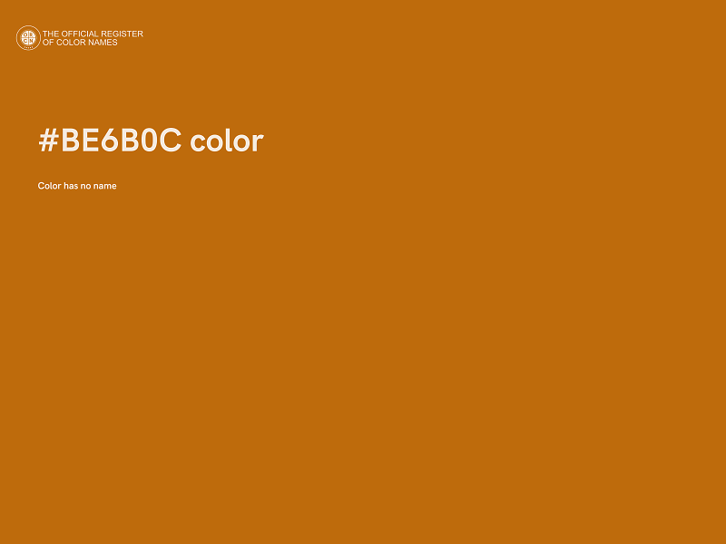 #BE6B0C color image