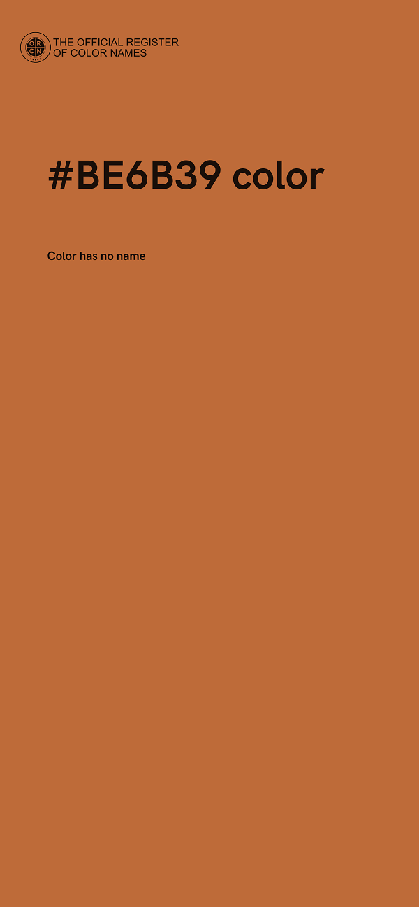 #BE6B39 color image