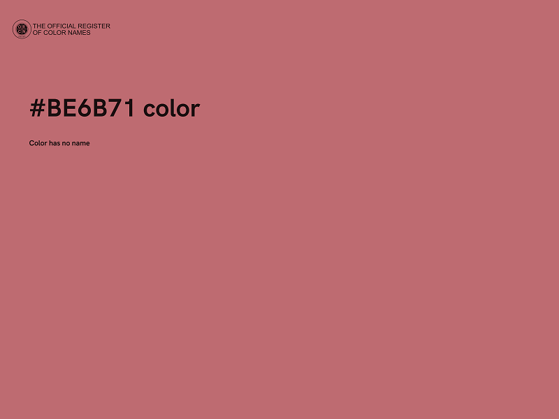 #BE6B71 color image