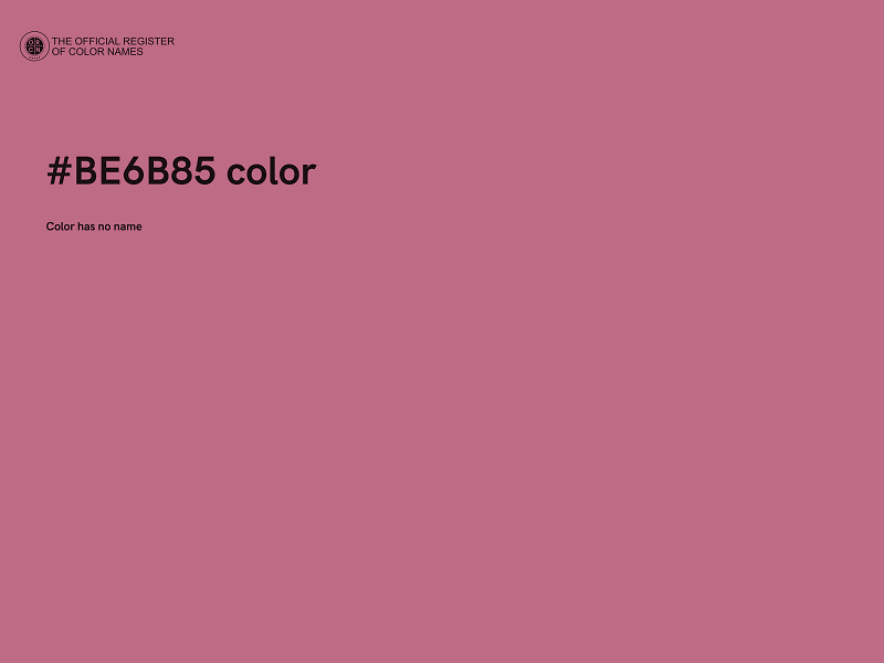 #BE6B85 color image