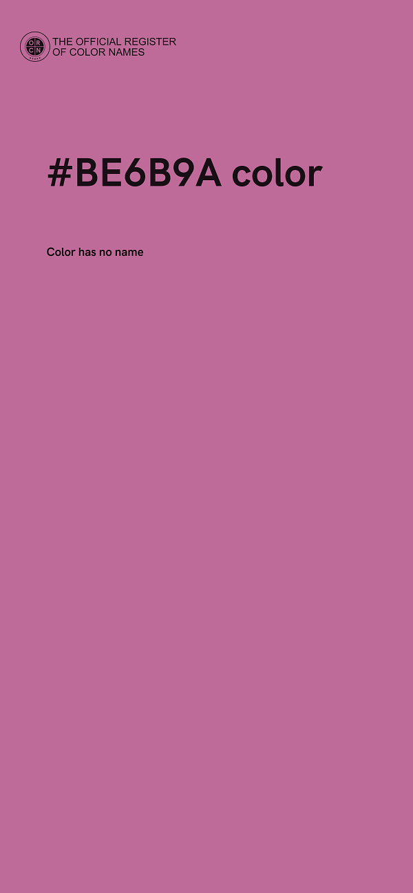 #BE6B9A color image