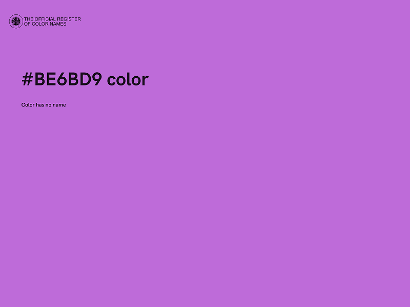 #BE6BD9 color image