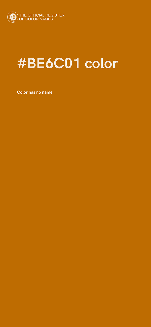 #BE6C01 color image