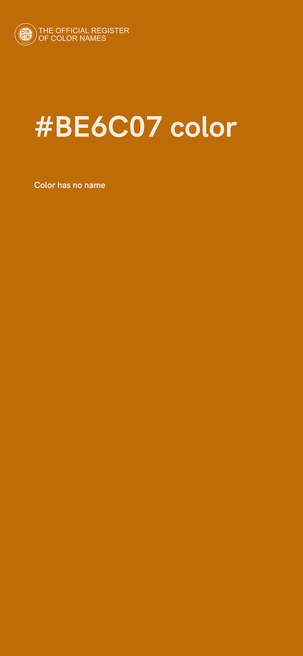 #BE6C07 color image