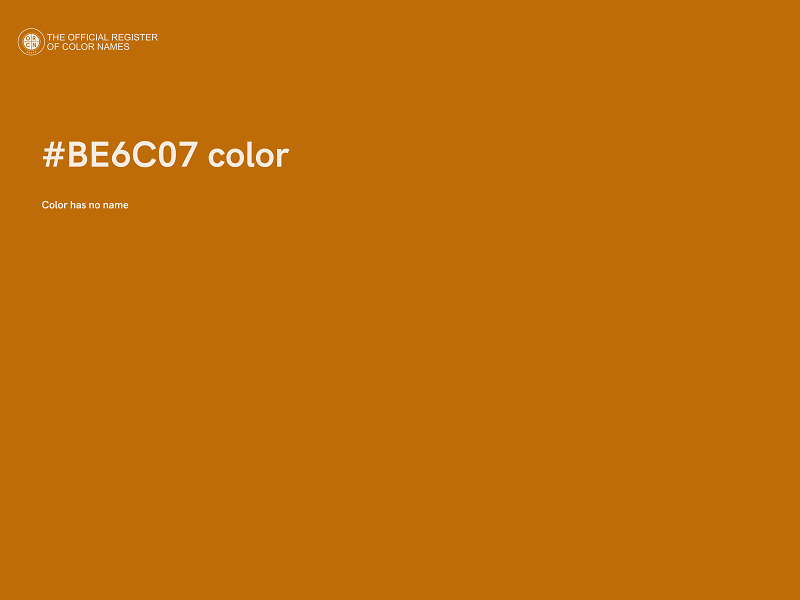 #BE6C07 color image