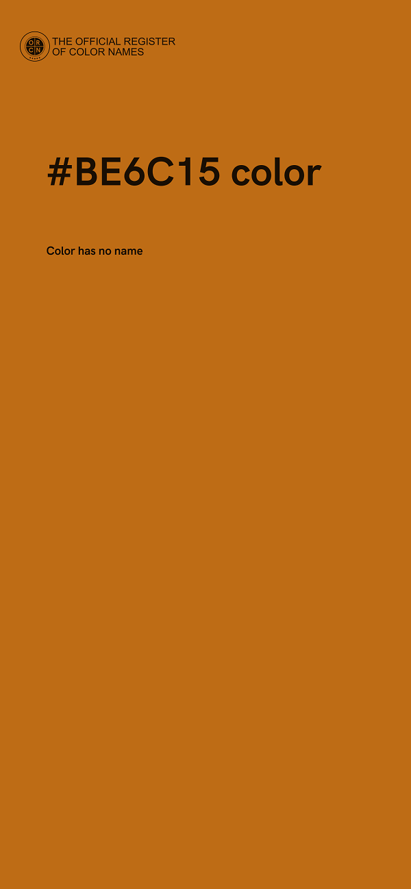 #BE6C15 color image