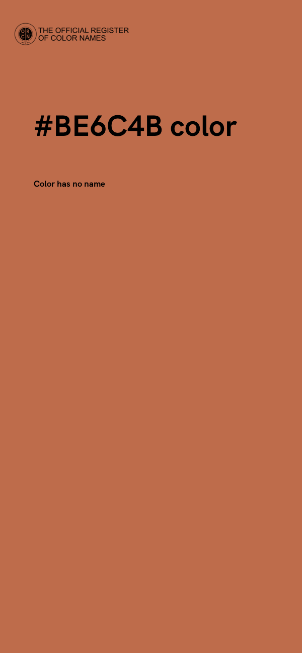 #BE6C4B color image