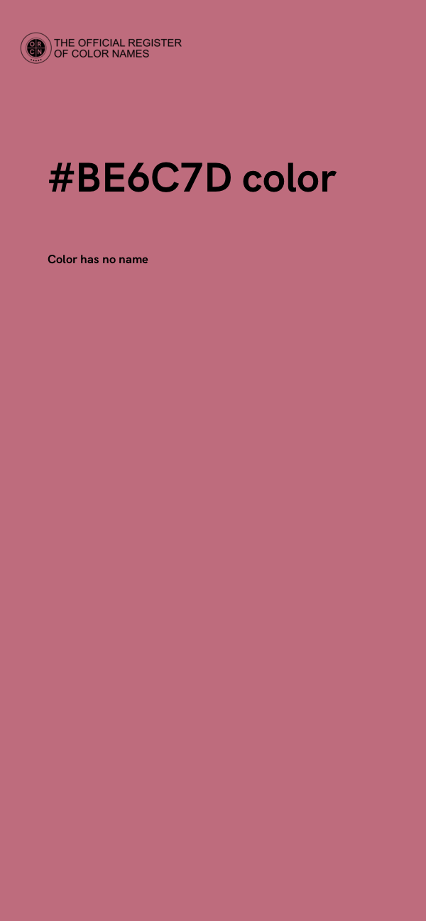 #BE6C7D color image