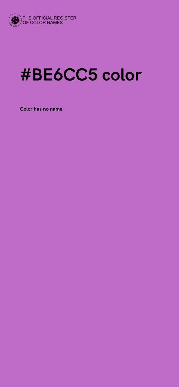 #BE6CC5 color image