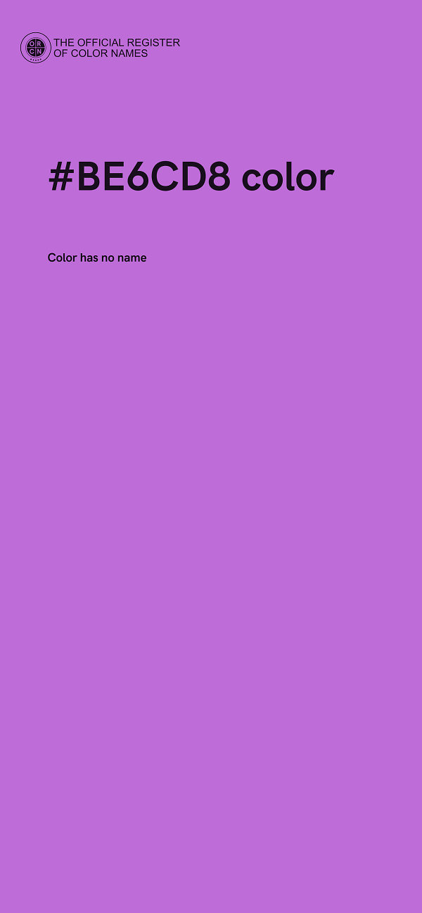 #BE6CD8 color image