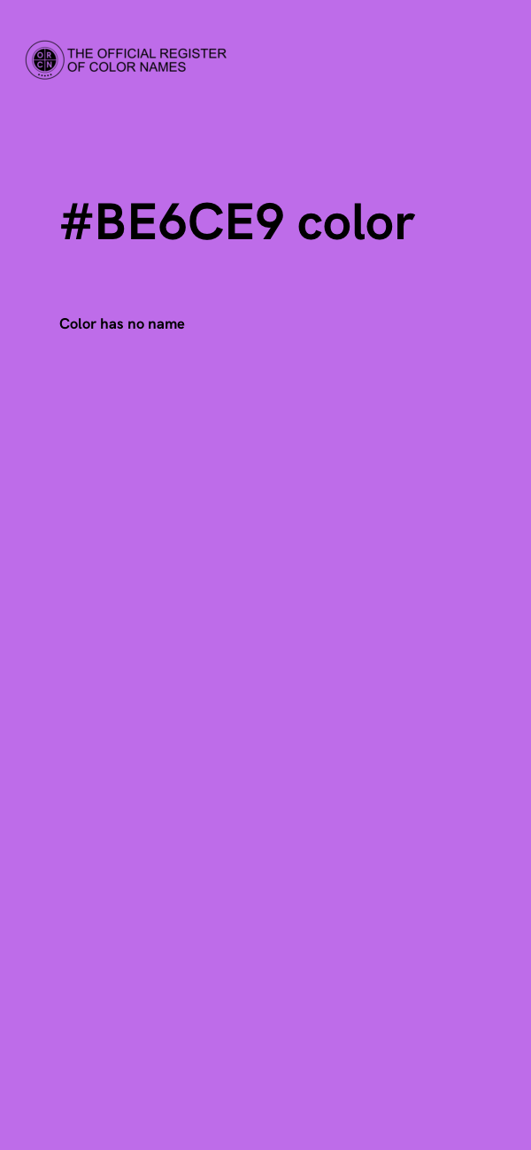#BE6CE9 color image