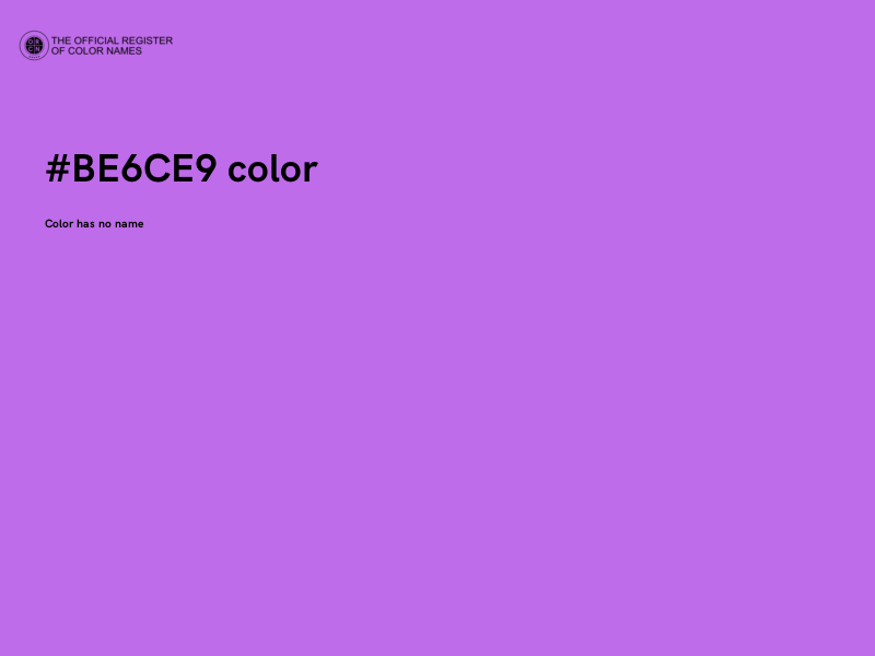 #BE6CE9 color image