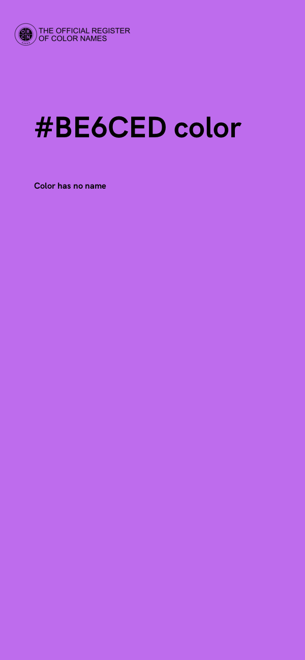 #BE6CED color image
